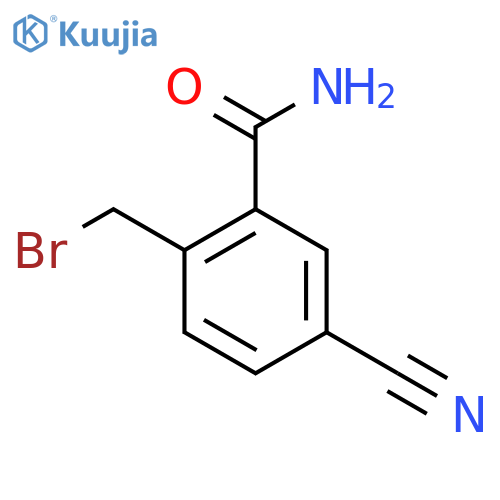 2-(Bromomethyl)-5-cyanobenzamide structure