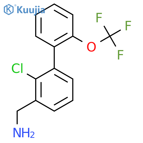C-(2-Chloro-2'-(trifluoromethoxy)biphenyl-3-yl)-methylamine structure