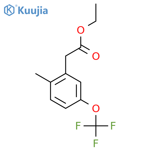Ethyl 2-methyl-5-(trifluoromethoxy)phenylacetate structure