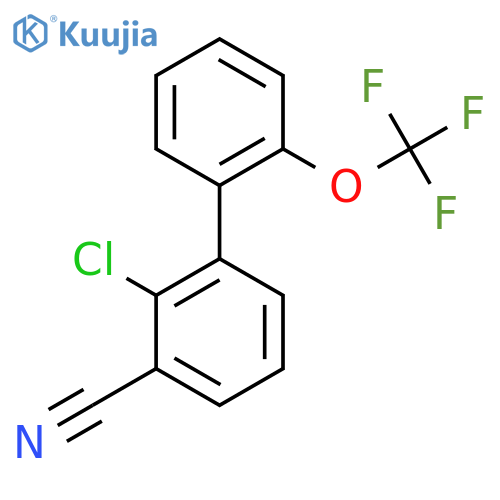 2-Chloro-3-cyano-2'-(trifluoromethoxy)biphenyl structure