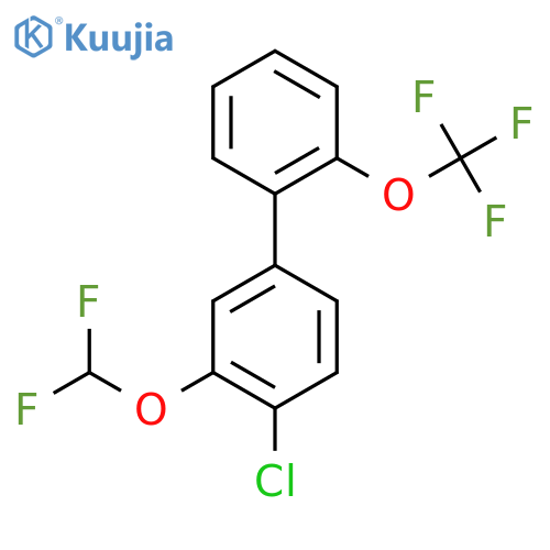 4-Chloro-3-(difluoromethoxy)-2'-(trifluoromethoxy)biphenyl structure