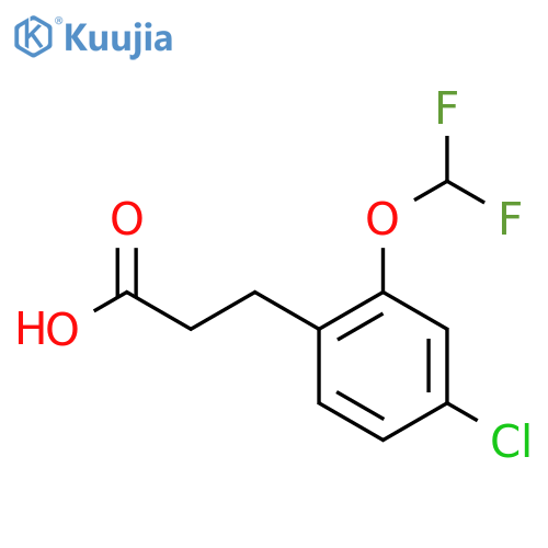 3-(4'-Chloro-2'-(difluoromethoxy)phenyl)propionic acid structure
