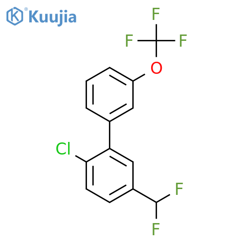 2-Chloro-5-(difluoromethyl)-3'-(trifluoromethoxy)biphenyl structure