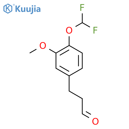 3-(4'-(Difluoromethoxy)-3'-methoxyphenyl)propionaldehyde structure