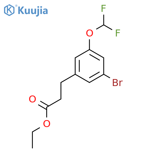 Ethyl 3-(3'-bromo-5'-(difluoromethoxy)phenyl)propionate structure