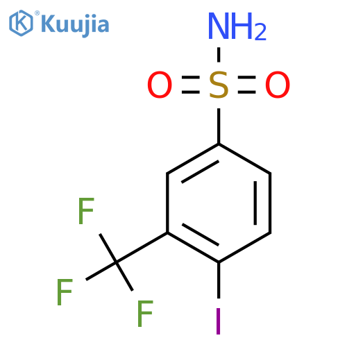 4-Iodo-3-(trifluoromethyl)benzenesulfonamide structure