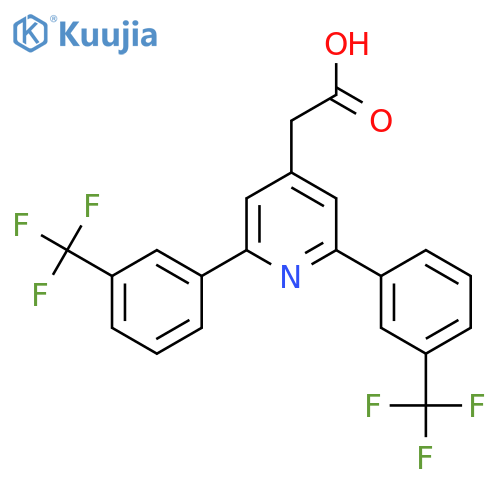 2,6-Bis(3-(trifluoromethyl)phenyl)pyridine-4-acetic acid structure