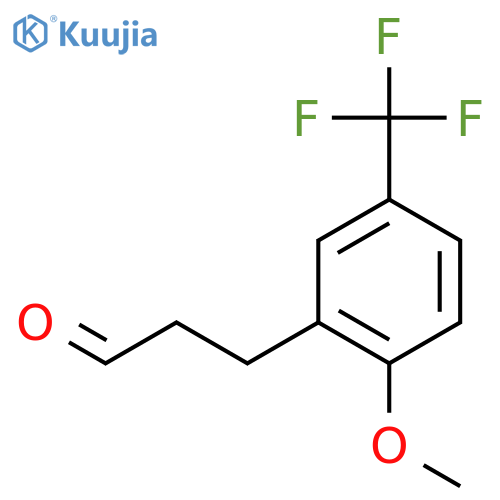 3-(2'-Methoxy-5'-(trifluoromethyl)phenyl)propionaldehyde structure