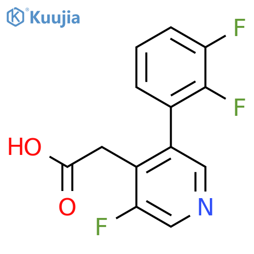3-(2,3-Difluorophenyl)-5-fluoropyridine-4-acetic acid structure