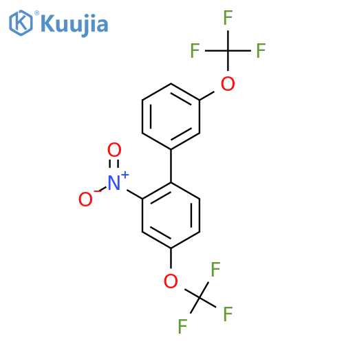 4,3'-Bis(trifluoromethoxy)-2-nitrobiphenyl structure