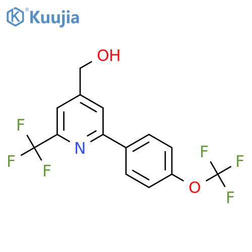 2-(4-(Trifluoromethoxy)phenyl)-6-(trifluoromethyl)pyridine-4-methanol structure
