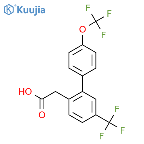 4'-(Trifluoromethoxy)-5-(trifluoromethyl)biphenyl-2-acetic acid structure