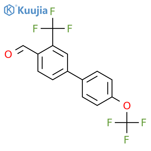 4'-(Trifluoromethoxy)-3-(trifluoromethyl)biphenyl-4-carboxaldehyde structure