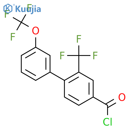 3'-(Trifluoromethoxy)-2-(trifluoromethyl)biphenyl-4-carbonyl chloride structure