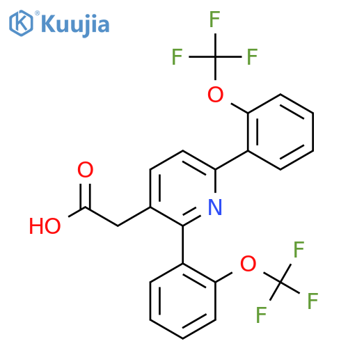 2,6-Bis(2-(trifluoromethoxy)phenyl)pyridine-3-acetic acid structure