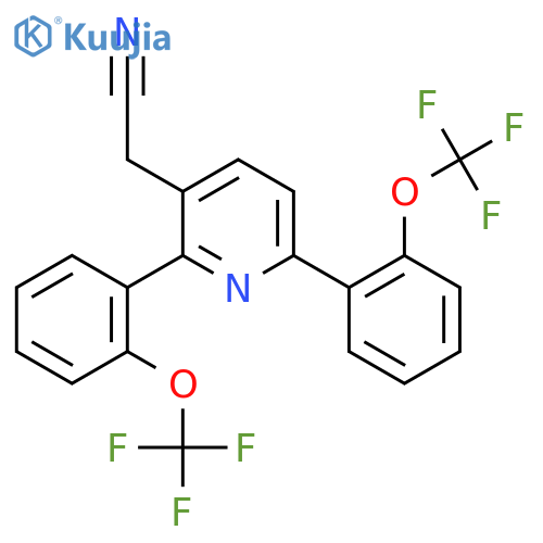 2,6-Bis(2-(trifluoromethoxy)phenyl)pyridine-3-acetonitrile structure