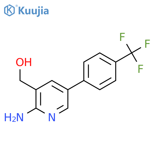 2-Amino-5-(4-(trifluoromethyl)phenyl)pyridine-3-methanol structure
