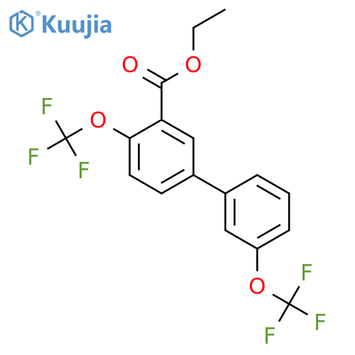Ethyl 4,3'-bis(trifluoromethoxy)biphenyl-3-carboxylate structure