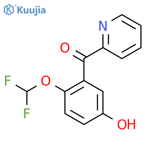 2-(2-(Difluoromethoxy)-5-hydroxybenzoyl)pyridine structure