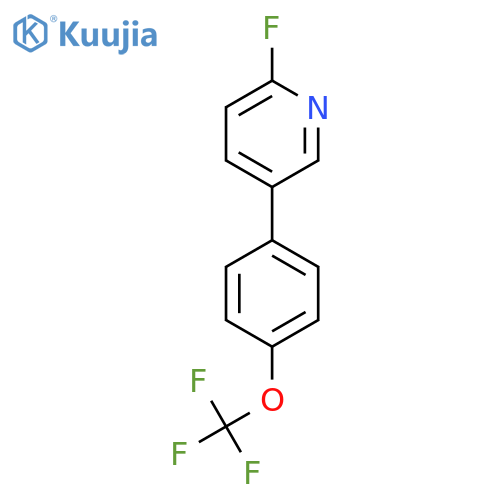 2-Fluoro-5-(4-(trifluoromethoxy)phenyl)pyridine structure