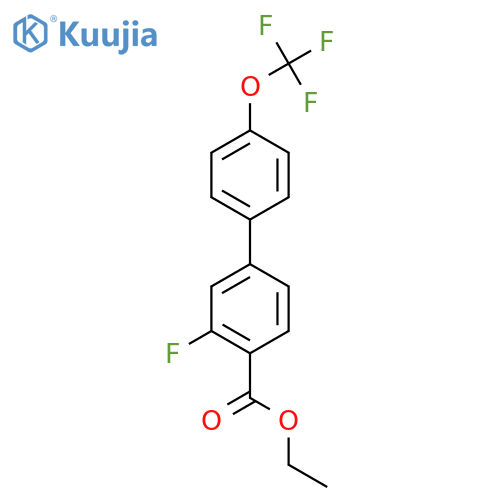 Ethyl 3-fluoro-4'-(trifluoromethoxy)biphenyl-4-carboxylate structure