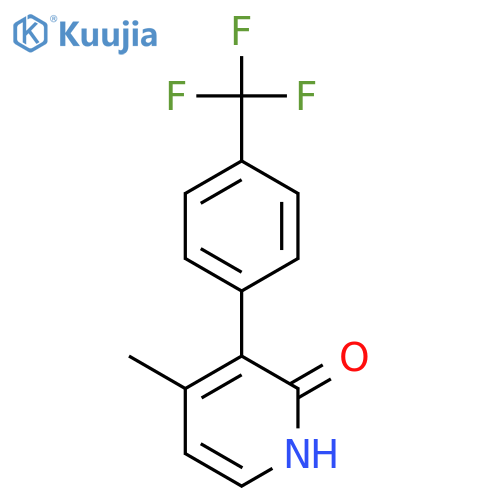 2-Hydroxy-4-methyl-3-(4-(trifluoromethyl)phenyl)pyridine structure