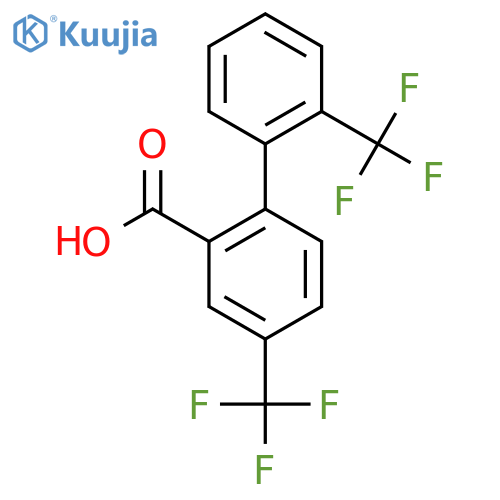4,2'-Bis(trifluoromethyl)biphenyl-2-carboxylic acid structure