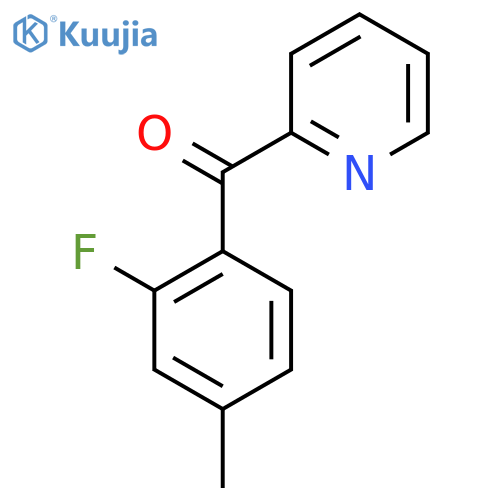2-(2-Fluoro-4-methylbenzoyl)pyridine structure