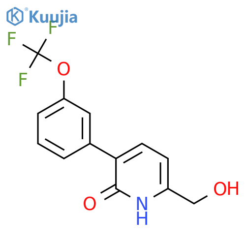 2-Hydroxy-3-(3-(trifluoromethoxy)phenyl)pyridine-6-methanol structure
