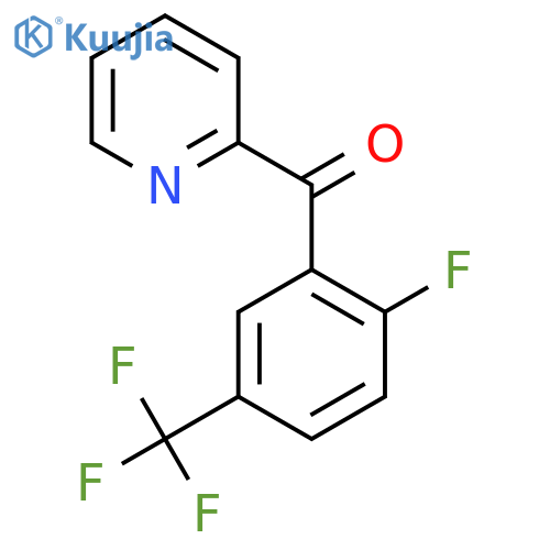 2-(2-Fluoro-5-(trifluoromethyl)benzoyl)pyridine structure