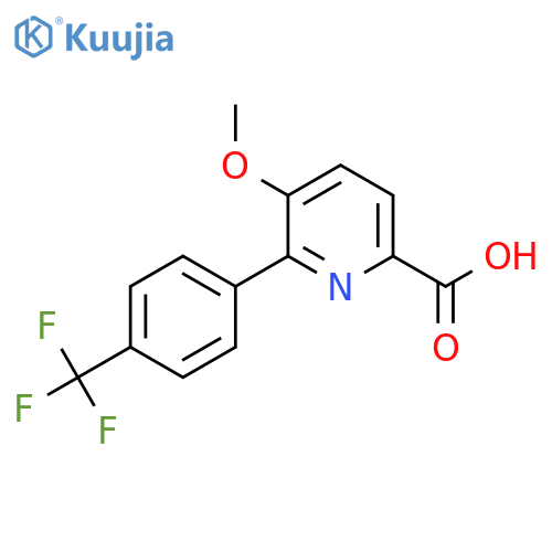 5-Methoxy-6-(4-(trifluoromethyl)phenyl)picolinic acid structure