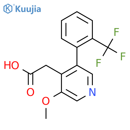3-Methoxy-5-(2-(trifluoromethyl)phenyl)pyridine-4-acetic acid structure