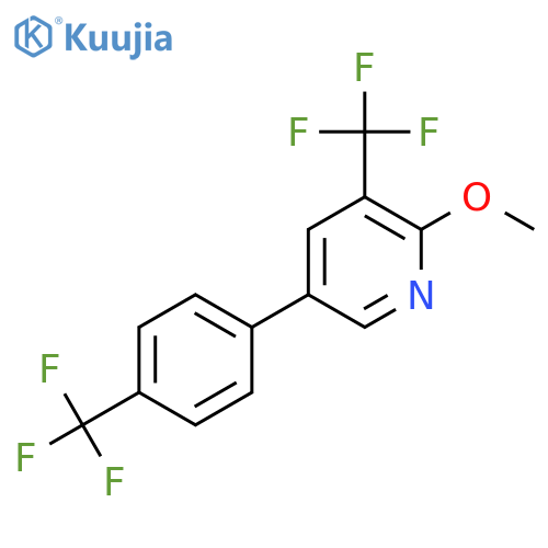 2-Methoxy-3-(trifluoromethyl)-5-(4-(trifluoromethyl)phenyl)pyridine structure