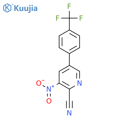 3-Nitro-5-(4-(trifluoromethyl)phenyl)picolinonitrile structure