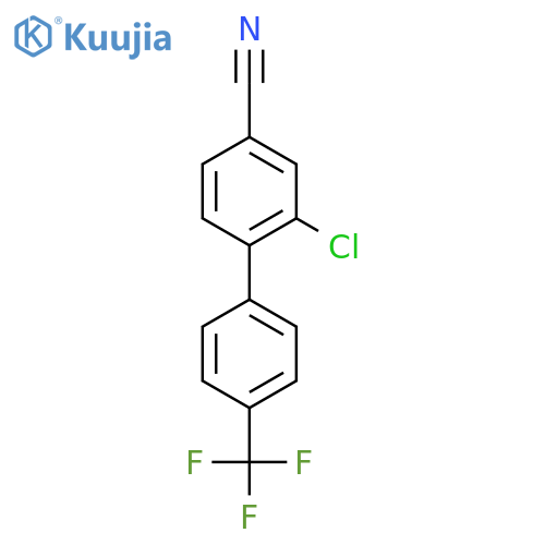 2-Chloro-4'-(trifluoromethyl)biphenyl-4-carbonitrile structure