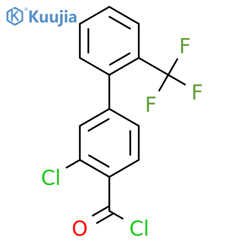 3-Chloro-2'-(trifluoromethyl)biphenyl-4-carbonyl chloride structure