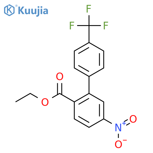 5-Nitro-4'-(trifluoromethyl)biphenyl-2-carboxylic acid ethyl ester structure