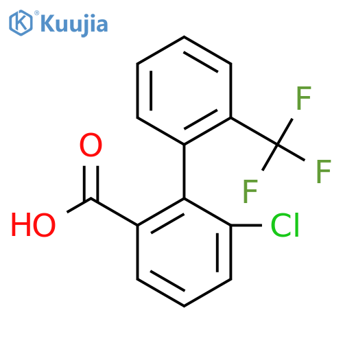 6-Chloro-2'-(trifluoromethyl)biphenyl-2-carboxylic acid structure