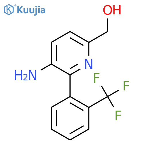 3-Amino-2-(2-(trifluoromethyl)phenyl)pyridine-6-methanol structure