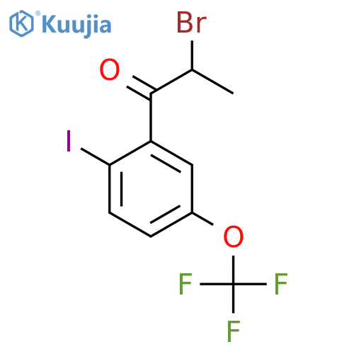 2-Bromo-2'-iodo-5'-(trifluoromethoxy)propiophenone structure