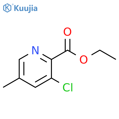 2-Pyridinecarboxylic acid, 3-chloro-5-methyl-, ethyl ester structure