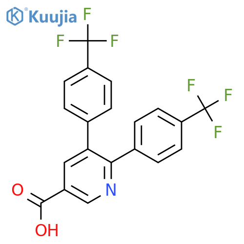 5,6-Bis(4-(trifluoromethyl)phenyl)nicotinic acid structure