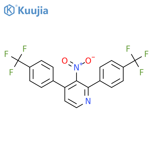2,4-Bis(4-(trifluoromethyl)phenyl)-3-nitropyridine structure