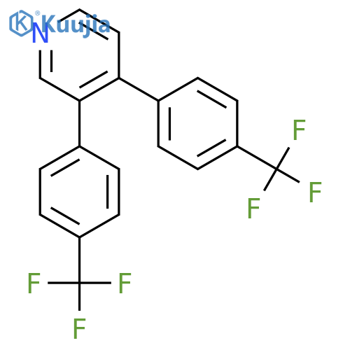 3,4-Bis(4-(trifluoromethyl)phenyl)pyridine structure