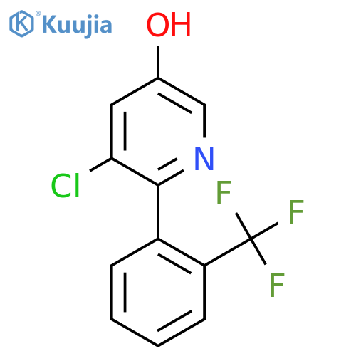 3-Chloro-5-hydroxy-2-(2-(trifluoromethyl)phenyl)pyridine structure