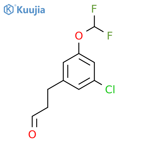 3-(3'-Chloro-5'-(difluoromethoxy)phenyl)propionaldehyde structure