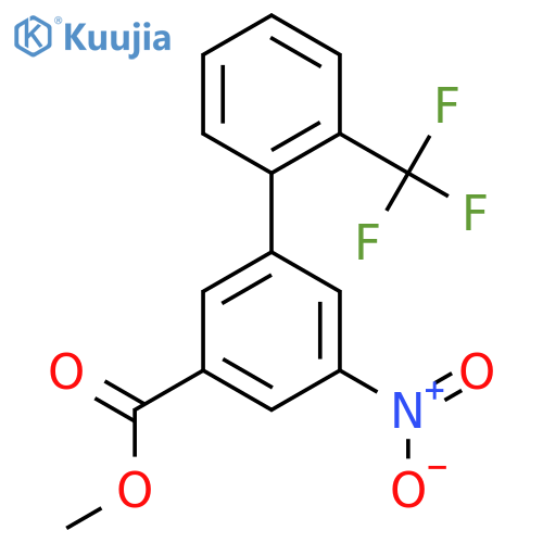 5-Nitro-2'-(trifluoromethyl)biphenyl-3-carboxylic acid methyl ester structure