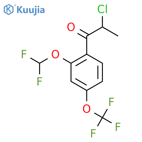 2-Chloro-2'-(difluoromethoxy)-4'-(trifluoromethoxy)propiophenone structure