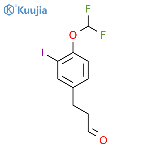 3-(4'-(Difluoromethoxy)-3'-iodophenyl)propionaldehyde structure