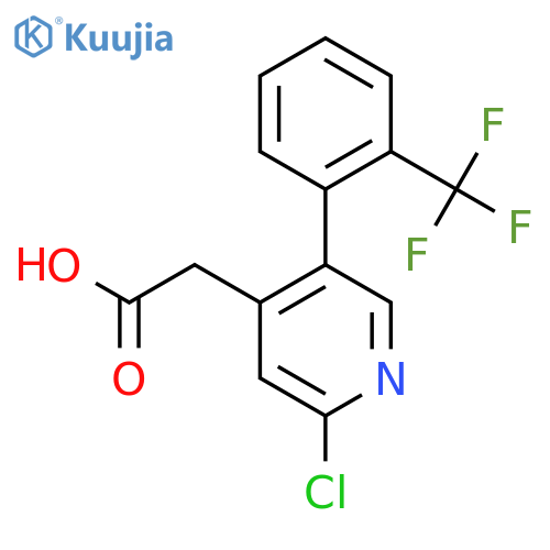 2-Chloro-5-(2-(trifluoromethyl)phenyl)pyridine-4-acetic acid structure